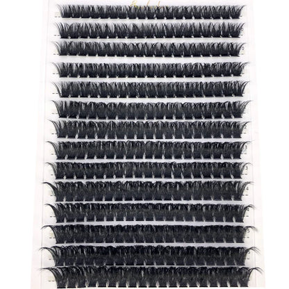 HBZGTLAD 280Pcs 3D Mink Eyelash Clusters Set – Handmade 10D 60D 80D Natural Style False Eyelashes Extension Bundle Pack