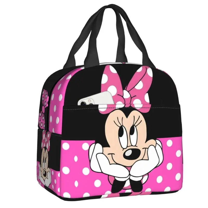 Custom Mickey Mouse Insulated Lunch Bag – Cartoon Thermal Cooler Lunch Box for Kids, Men & Women School Tote