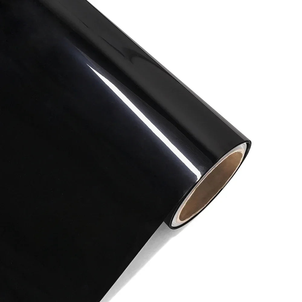 Ultra Gloss Piano Black Vinyl Wrap - PET Self-Adhesive Bubble-Free Car Wrap Film