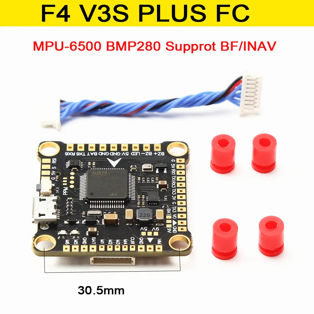 F4V3S F4 V3 V3S PLUS FC Stack with OSD & Barometer – 30A 45A 60A ESC for FPV Racing Drones