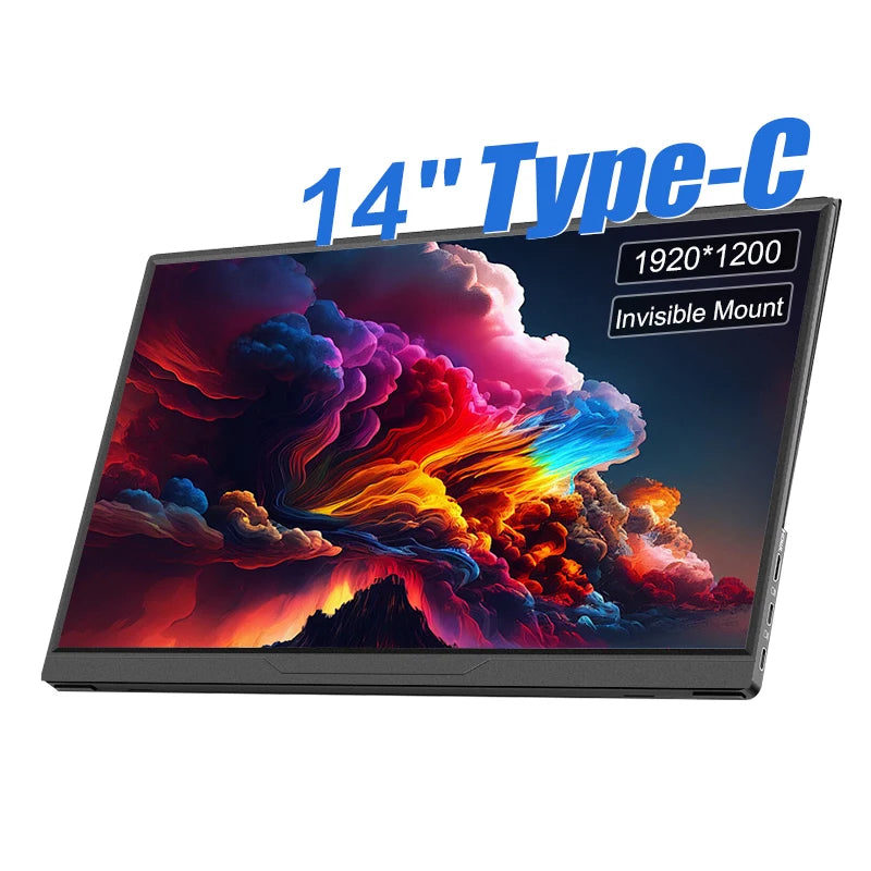 14-Inch Portable Touchscreen Monitor - 1200P IPS Ultra-Thin USB-C HDMI External Display for Laptop, PC, Phone, Switch, PS4/PS5 & Xbox