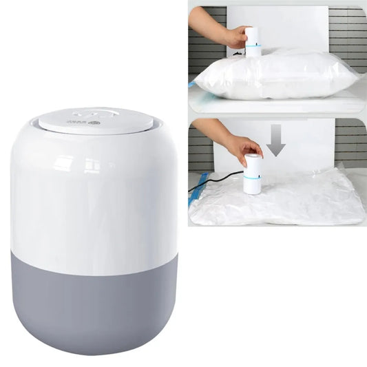 Electric Travel Vacuum Pump: Compressed Bag Mini Sealer for Clothes & Food Space Saving Organizer