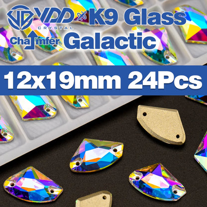 AAAAA K9 Glass Sew-On Rhinestones - AB Crystal Flatback Stones for Wedding Dress & Clothing Accessories