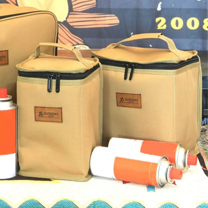 Outdoor Camping Storage Bags: Organizer for 250g Cassette Furnace Gas Cylinders - Perfect for Picnic, Camp, and Propane Stove Utensils