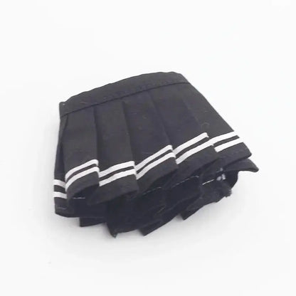 Mini Doll Clothes Outfit Set – 15-17cm Labubu V1-V3 Uniform Skirt, Sweater & Sunglasses Accessories
