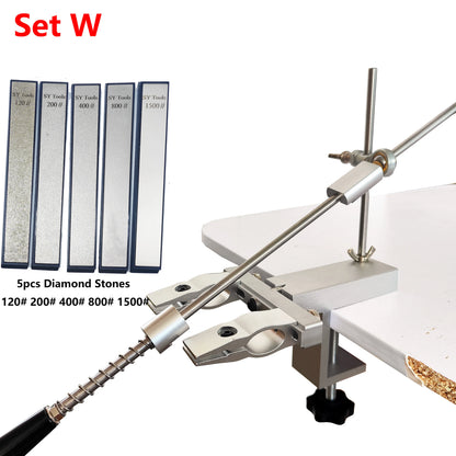 S09 Professional Fixed Angle Knife Sharpener – Apex Knife Sharpening System with Diamond Stones Set for Kitchen Tools