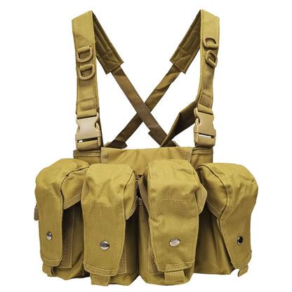 Tactical MOLLE Vest | Quick Release Hunting & CS Training Chest Vest with AK Belly Pockets