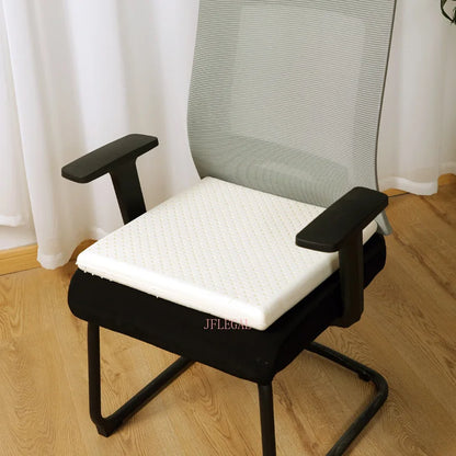 JFLEGAL Thailand Natural Latex Cushion – Washable Square Seat Pad for Buttocks Pain Relief, Office Chair Cushion Cojin