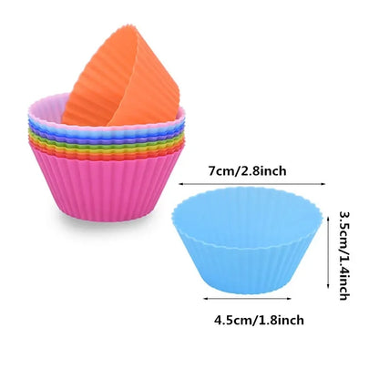 Round Silicone Cake Mold – Reusable Muffin & Cupcake Baking Tool for DIY Cake Decorating, Weddings & Parties