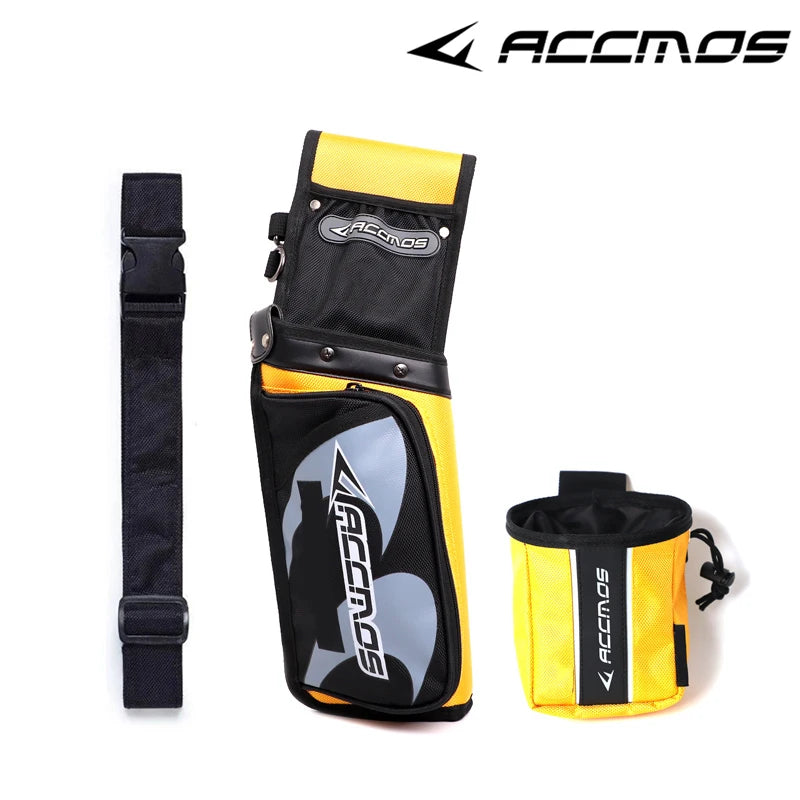 ACCMOS Portable Arrow Quiver Pouch – Waist Carry Archery Storage Holder for Hunting & Shooting