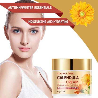 YOUNGCOME Calendula Face & Neck Cream – Anti-Aging Moisturizer, Pore Minimizing, Wrinkle Smoothing, Firming & Brightening Skincare Cream
