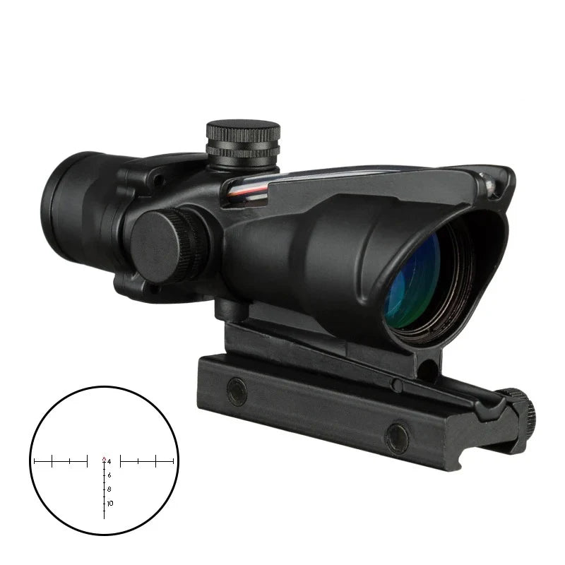 4X32 Hunting Riflescope – Fiber Optic Green & Red Dot Illuminated Reticle Tactical Sight