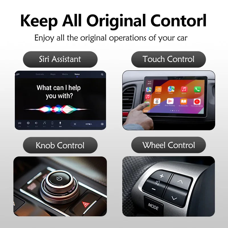 Wireless CarPlay Adapter - Convert Wired to Wireless CarPlay for Apple | USB A/Type-C Dongle | Plug & Play Auto Car Adapter