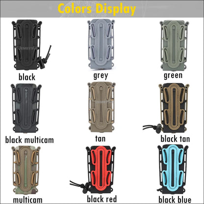 5.56mm & 7.62mm Tactical Fast Mag Pouch - MOLLE Belt Clip Soft Shell Rifle & 9mm Magazine Carrier