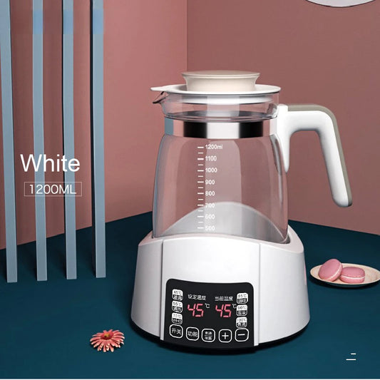 1.2L Infant Thermostatic Milk Kettle - Smart Insulation Water Warmer Pot for Baby Formula, Milk Powder & Automatic Heating