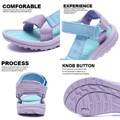 Kids Breathable Summer Sandals – Boys & Girls Open-Toe Sport Beach Shoes | Comfortable Outdoor Walking Sandals Size 30–38