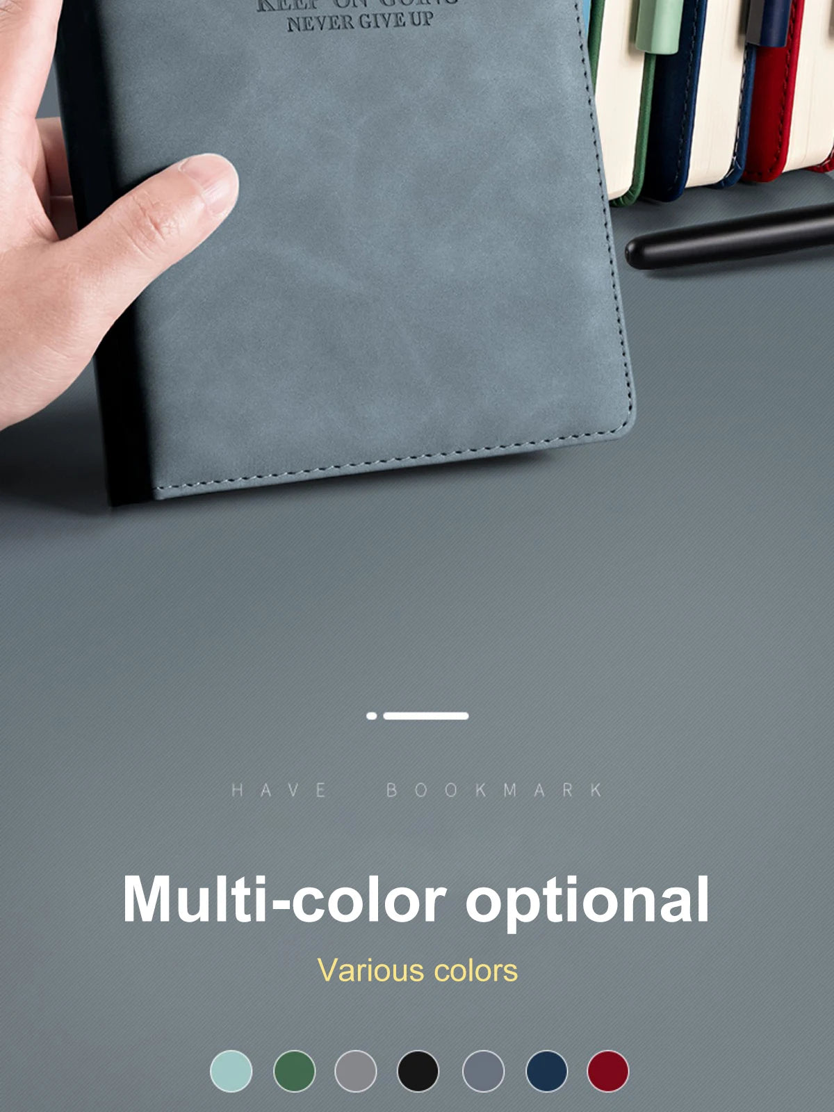 A5 Thickened Deer Head Notebook – Business PU Soft Leather Notepad with Horizontal Lines, School & Office Stationery Supplies