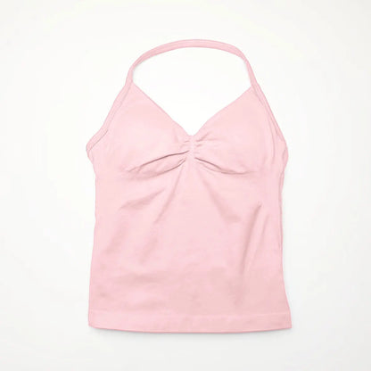 Women’s Longline Strappy Sports Yoga Vest Open Back Gym Tank Top Halter Running Fitness Bra Workout Top NCLAGEN Impact Style