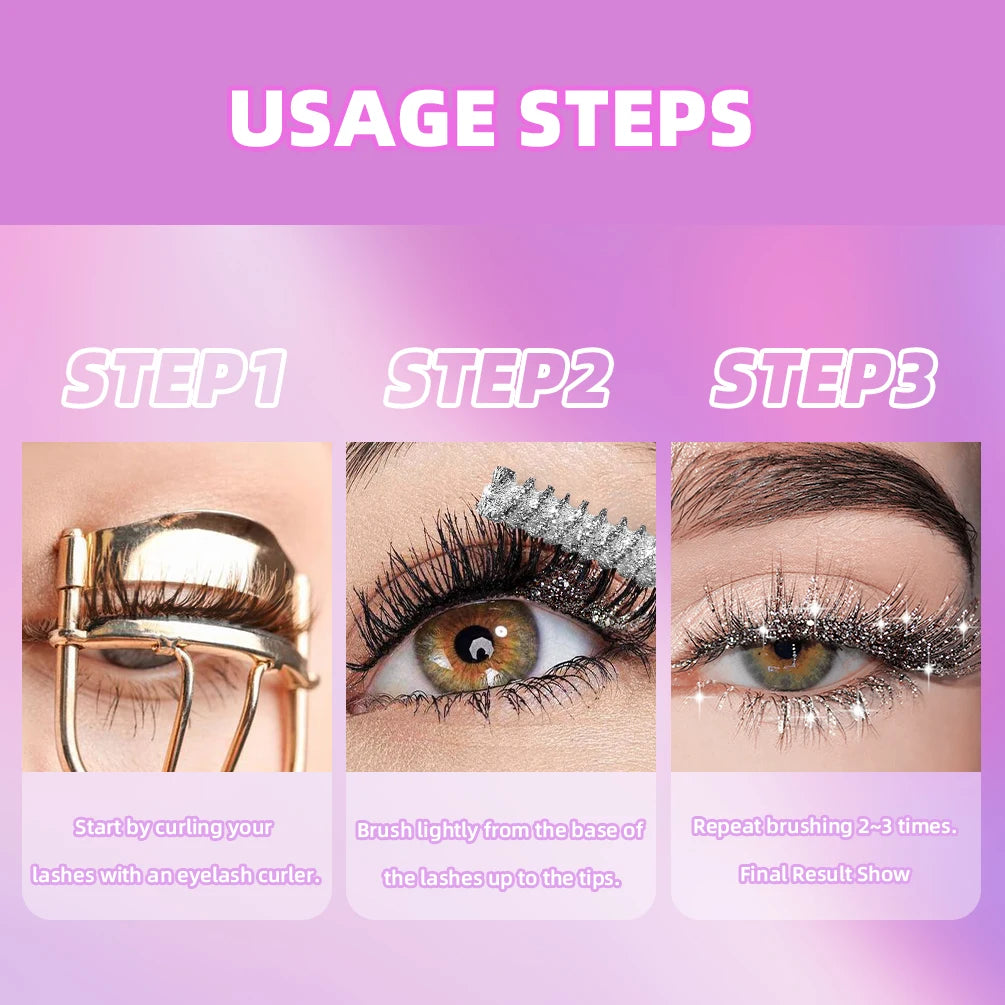 Diamond Galaxy Glitter Mascara – Sweat-Proof, Quick-Dry, Long-Lasting Curling Thick Lash Makeup          Ask ChatGPT