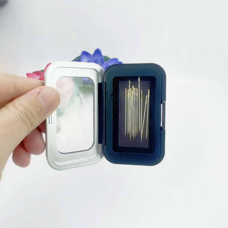 Black Rectangle Magnetic Sewing Needles Holder - Storage Case for Sewing Needle, Buttons, Pins, and Accessories