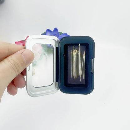 Black Rectangle Magnetic Sewing Needles Holder - Storage Case for Sewing Needle, Buttons, Pins, and Accessories