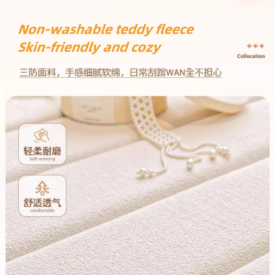 Customized Teddy Sponge Windowsill Cushion – High-Density Waterproof Non-Slip Sofa Cushion, 4.5/6.5/9.5 cm Options