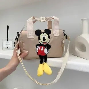 Disney Mickey Mouse Cartoon Small Shoulder Bag – Fashion Trendy Crossbody Cylinder Bag for Women & Girls, Cute Personality Style Handbag