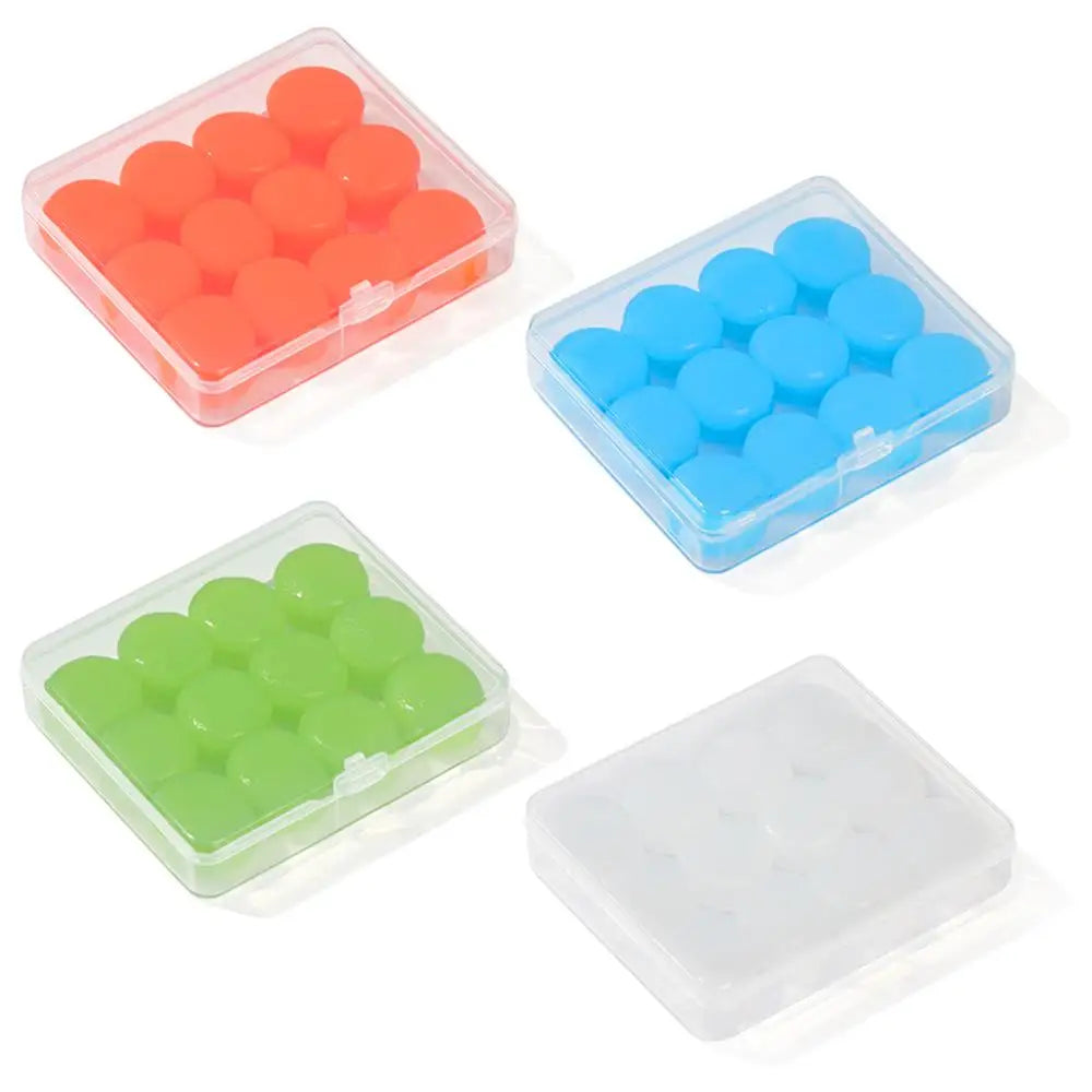 6 Pairs Soft Silicone Earplugs – Waterproof Anti-Noise Earbuds, Reusable Soundproof Ear Protection for Swimming & Hearing Safety