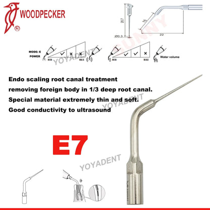Woodpecker Dental Scaler Tips – Ultrasonic Tooth Cleaning, Endo & Perio Scaling Tips, Fit EMS UDS Scaler Handpiece
