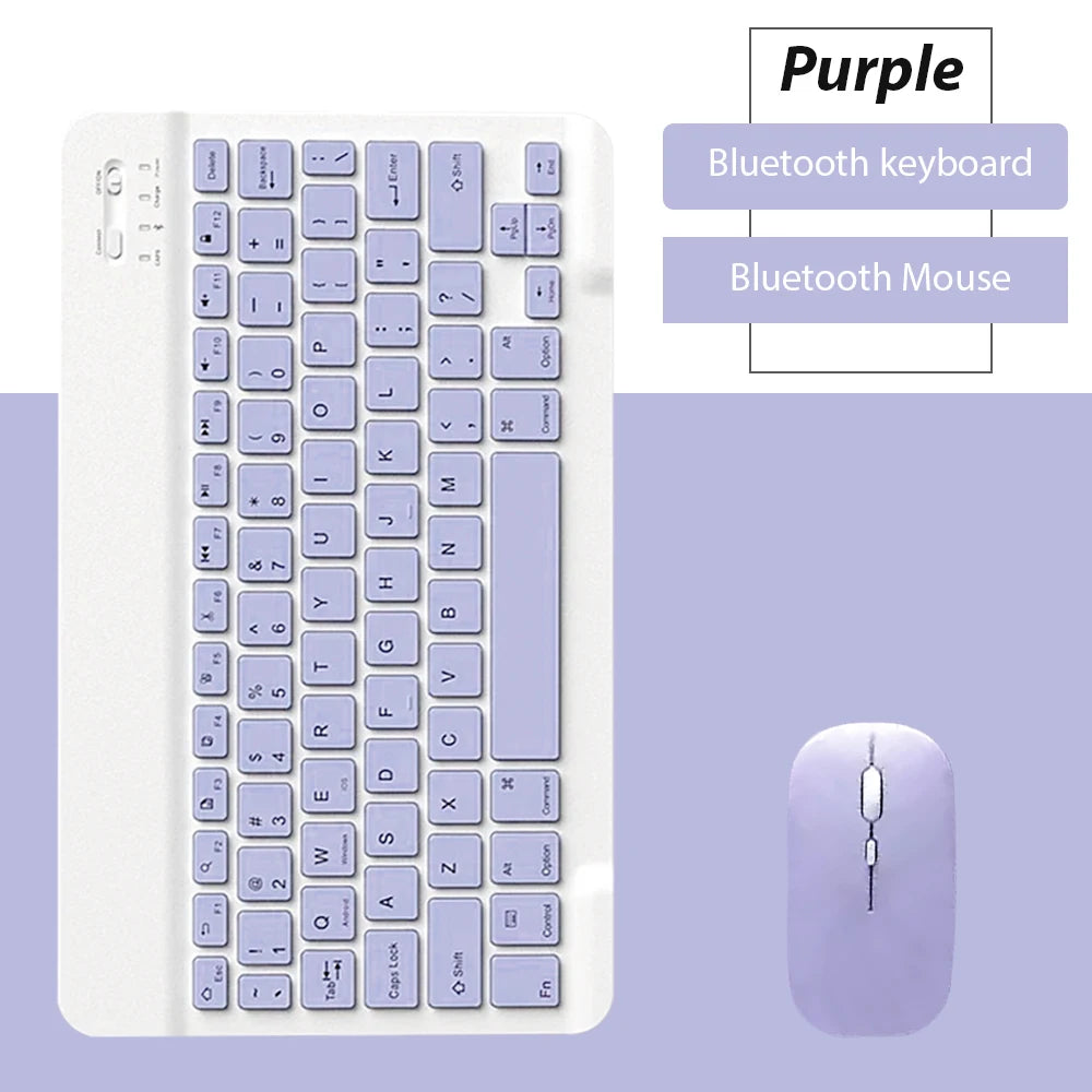 Mini Bluetooth Wireless Keyboard Set - Universal Phone Tablet iPad Keyboard and Mouse Accessories