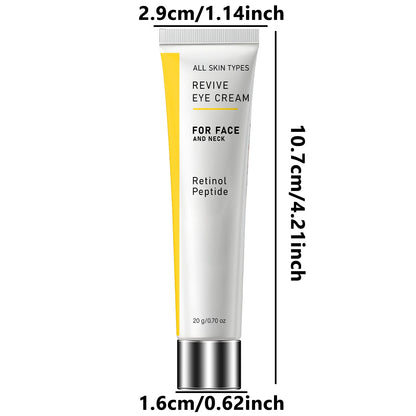Revive Polypeptide Retinol Eye Cream – 20g Anti-Aging Moisturizer with Peptides and Hyaluronic Acid for Face, Neck & Eye Care
