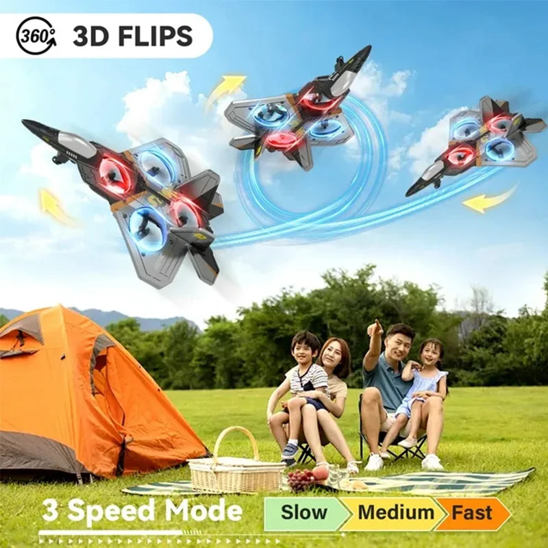 4DRC V17 RC Foam Glider Drone – Remote Control Aircraft Fighter Plane Toy for Kids, Beginners & Adults Hobby Flying Airplane