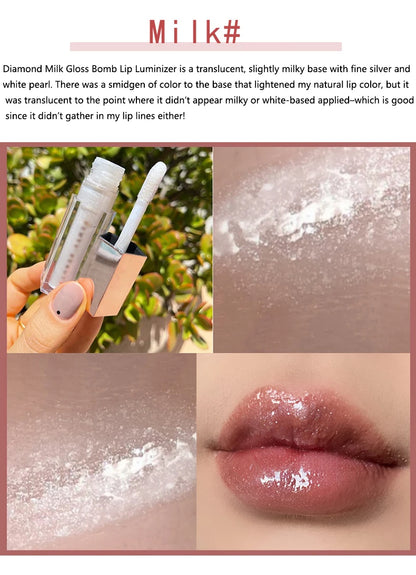 FB Gloss Bomb Cream Lip Gloss | High Shine, Glitter, Moisturizing Plumper, Long-Lasting Liquid Lipstick 9ml