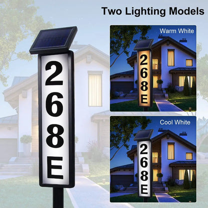 Solar Door Sign Lights - Automatic Outdoor Address & Mailbox Lights for Homes and Commercial Areas