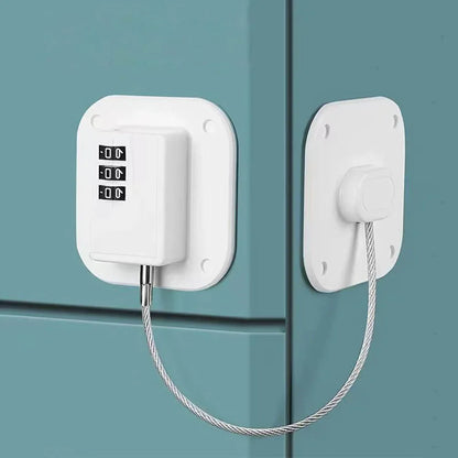 Child Safety Cabinet & Fridge Lock – Stainless Steel Cable Security Lock for Baby Proofing Doors, Windows & Home Use