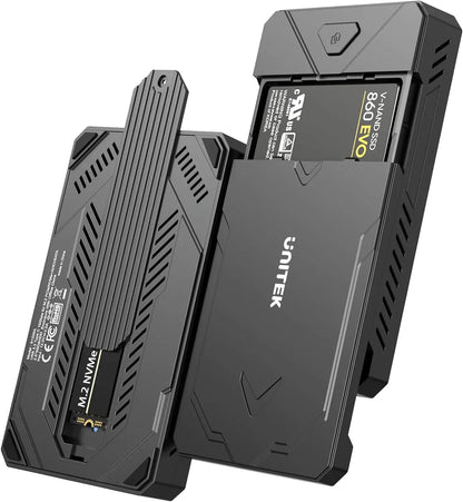 Unitek M2 NVMe SSD Enclosure SATA to USB-C 3.2 10Gbps UASP Adapter for 2.5" SSD – M.2 External Drive Case