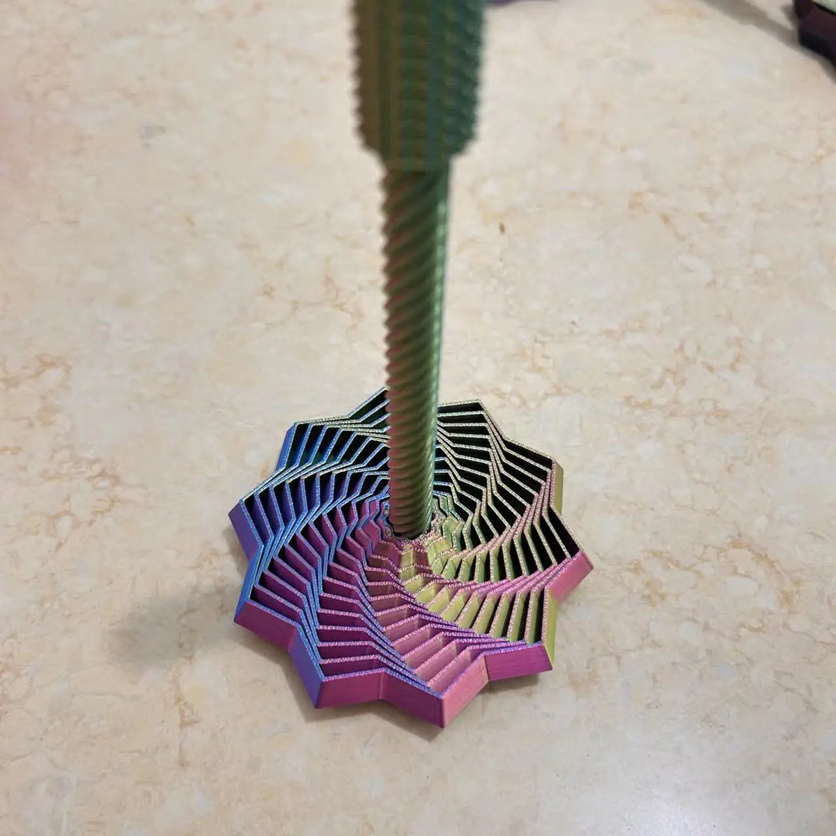 3D Printed Fidget Star - Visual Illusion Spiral Sensory Stress Relief Toy