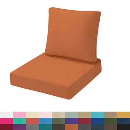Custom Waterproof Seat & Back Cushion Set – Chair, Sofa & Bench Pads for Patio, Garden & Bay Window Comfort Decor