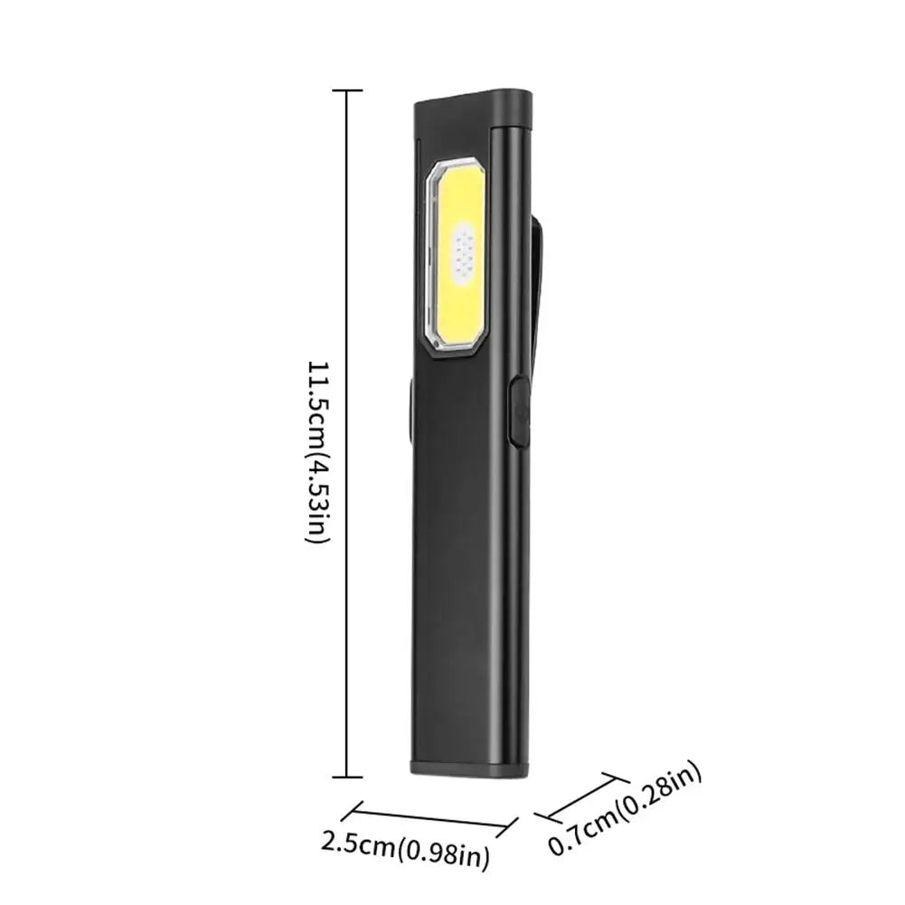 Rechargeable 550LM LED Keychain Flashlight — Mini Pocket Torch Lantern with Magnet for Emergency & Work
