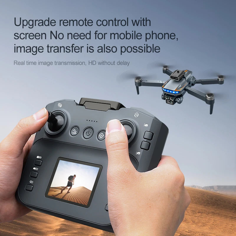 P18 RC Drone with Dual 8K Cameras – Obstacle Avoidance Professional Quadcopter with Electronic Control, Kids Gift Toy