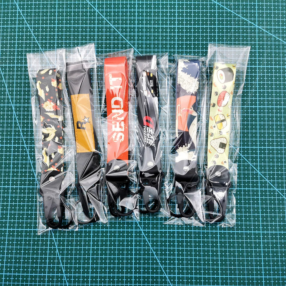JDM Car Keychain Key Tag – Personality Spring Clip Lanyard for Racing, Modified Nylon Motorcycle & Auto Key Holder Accessories