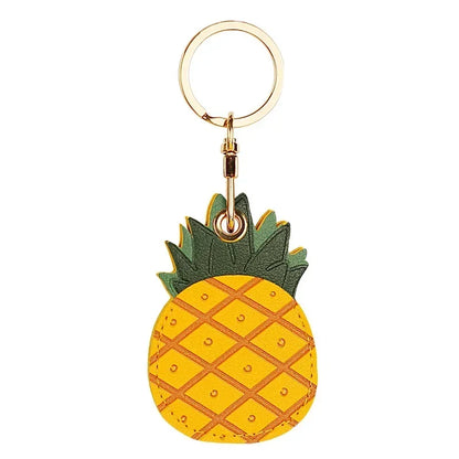 Leather Keychain Case for Apple AirTag – Cute Protective Anti-Scratch GPS Tracker Cover