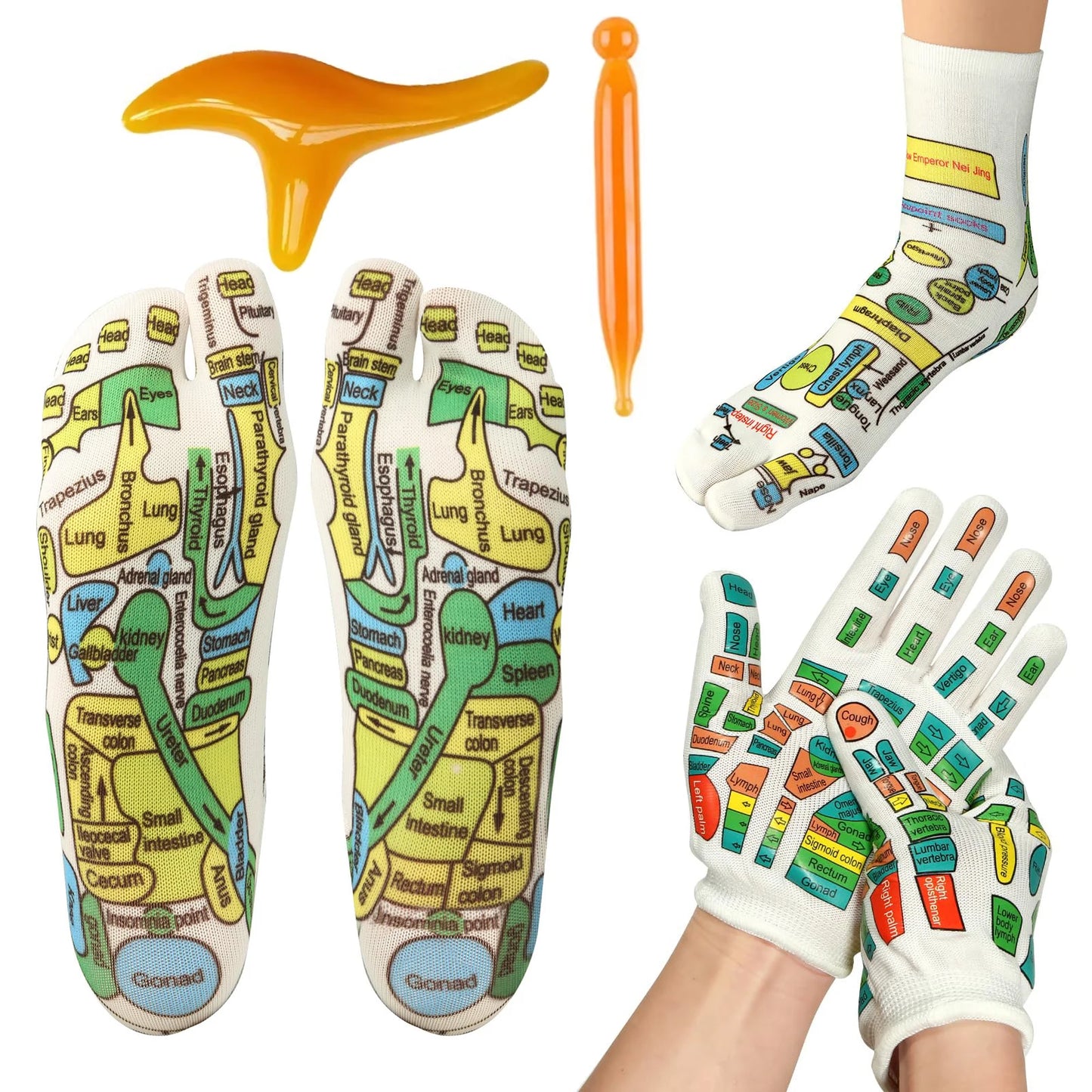 Acupressure Foot Massage Socks – Reflexology & Physiotherapy for Tired Feet Relief