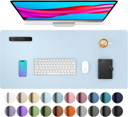 Large Waterproof PU Leather Desk Mouse Pad – Gaming Keyboard Desk Mat, Office Writing Surface Protector for Home & Work Setup