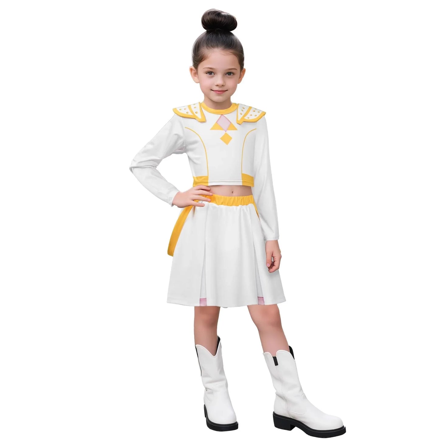 Girls Zoey Rumi Cosplay Costume – Kids Mira Outfit for Stage Performance, Halloween & Animated Movie Dress-Up