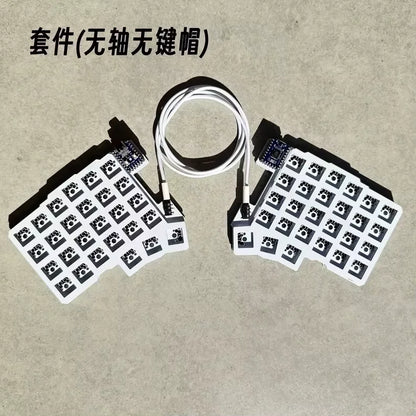 Silakka54 Split Wired Hot-Swap Keyboard — Ergonomic RP2040zero, QMK/VIAL Supported, Custom PC Gamer Accessory