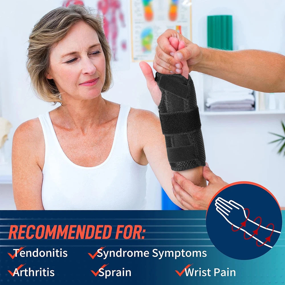 Wrist Support Brace - Comfortable Wrist Splint for Tendonitis, Carpal Tunnel & Post-Cast Support