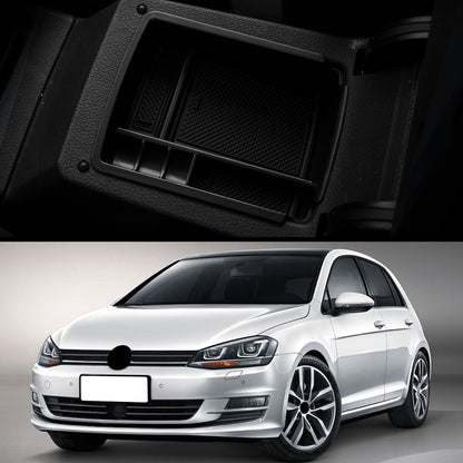 Car Central Armrest Storage Box – Tray Holder for Volkswagen VW Golf 7 Mk7 VII 5G GTI R (2013-2019), Organizer Accessories