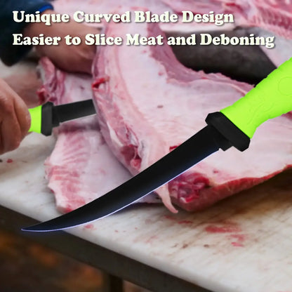 Stainless Steel Fillet and Boning Knife - Multi-Purpose Meat Cleaver, Butcher Knife, Fruit Cutter - Slicing Kitchen Knives for Fish