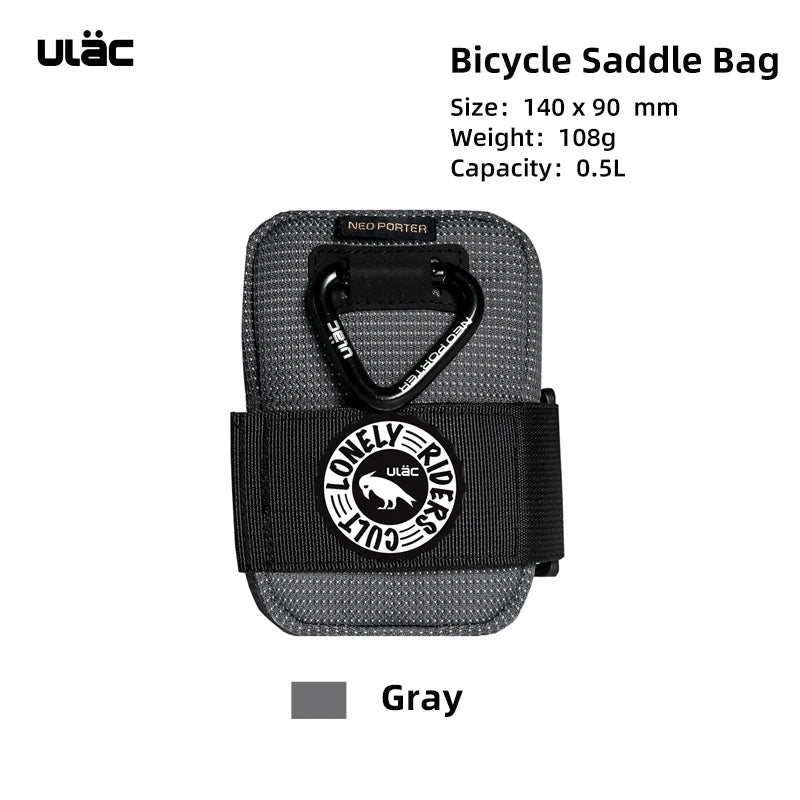 ULAC 0.5L Waterproof Bicycle Saddle Bag — Mini Shockproof MTB Seatpost Rear Pack Tail Pouch